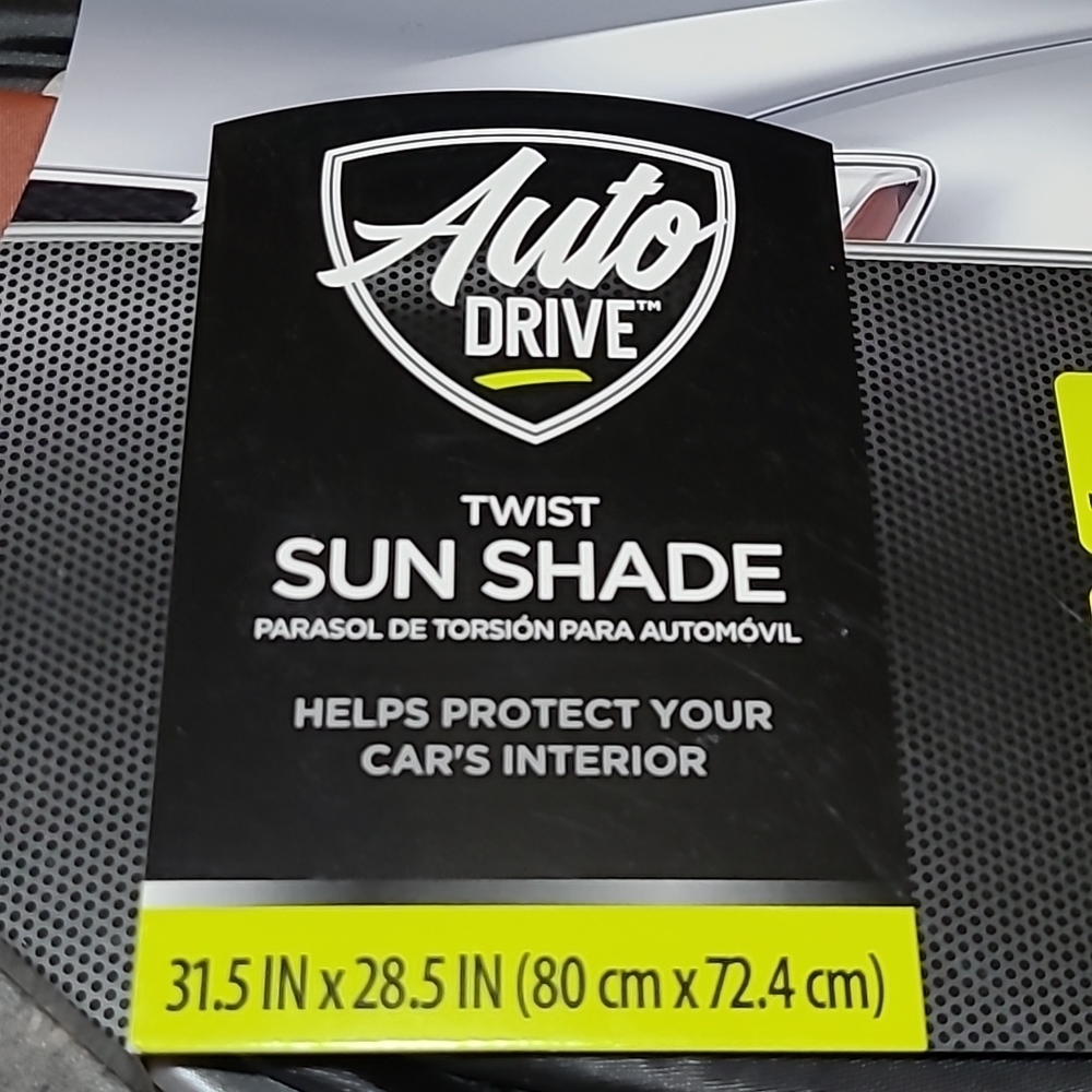 AUTO DRIVE LEOPARD PRINT TWIST SUN SHADE - Picture 2 of 9